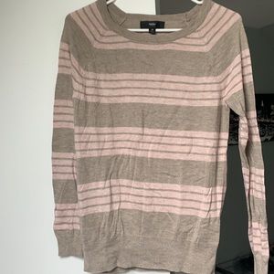 Brown and pink striped sweater